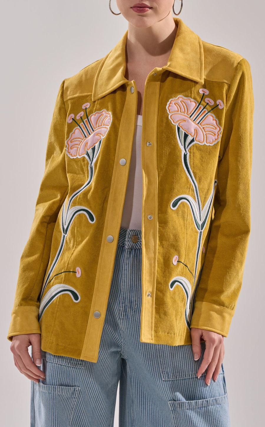 GERALDINE-MUSTARD MOTO OUTERWEAR | AZALEA WANG