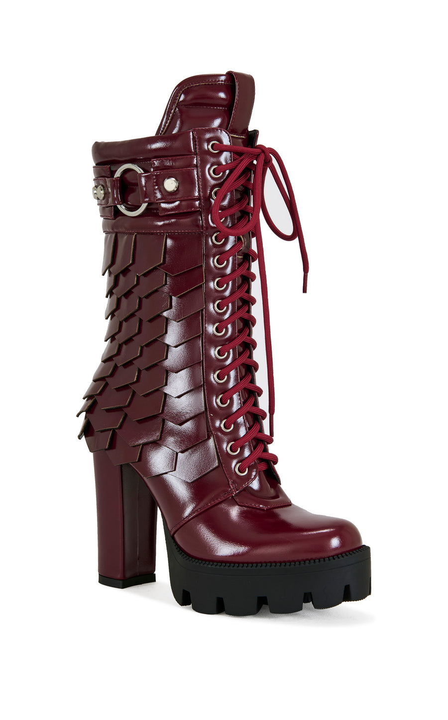 GERNOT-BURGUNDY PLATFORM BOOTIE
