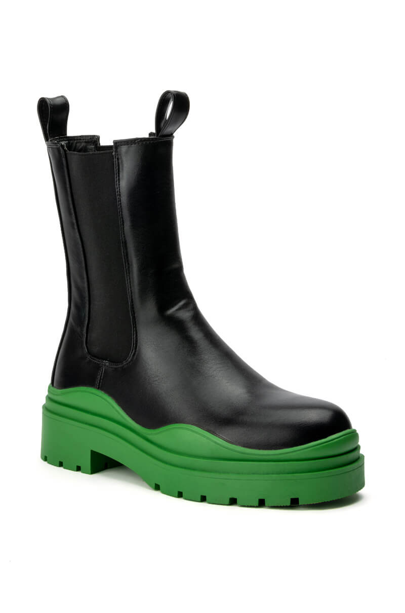 GHOSTED GREEN CHELSEA BOOT