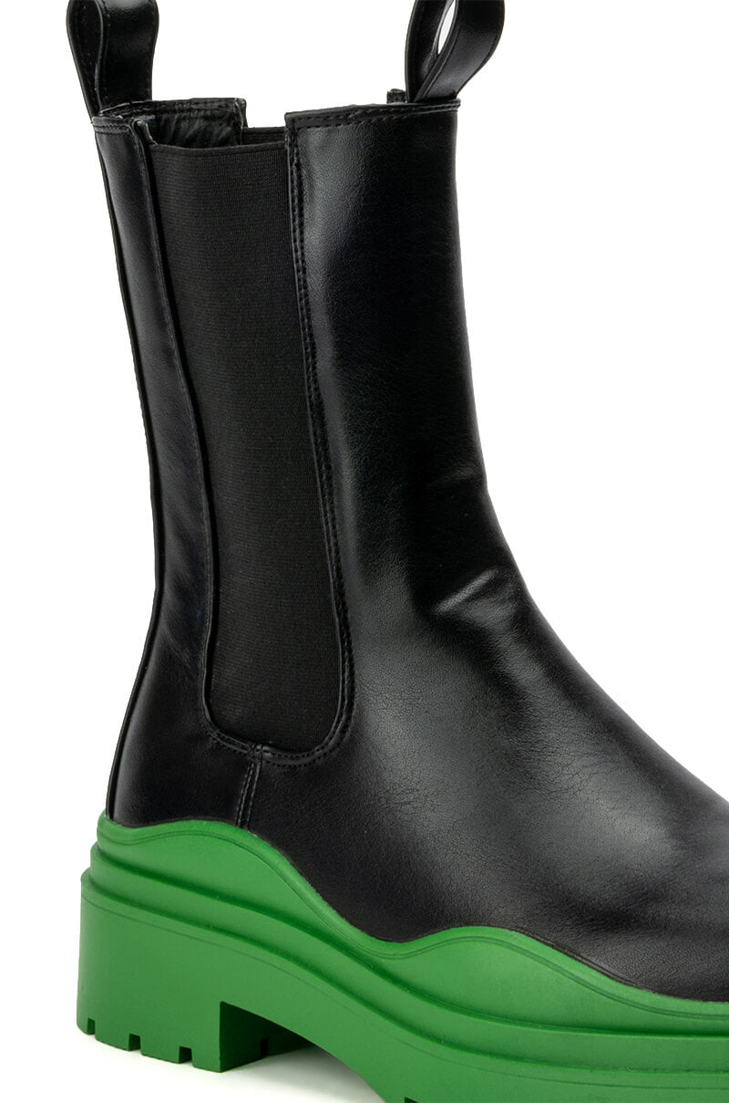 GHOSTED GREEN CHELSEA BOOT