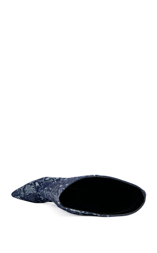 GIANNA-DENIM POINTED TOE WEDGE BOOT