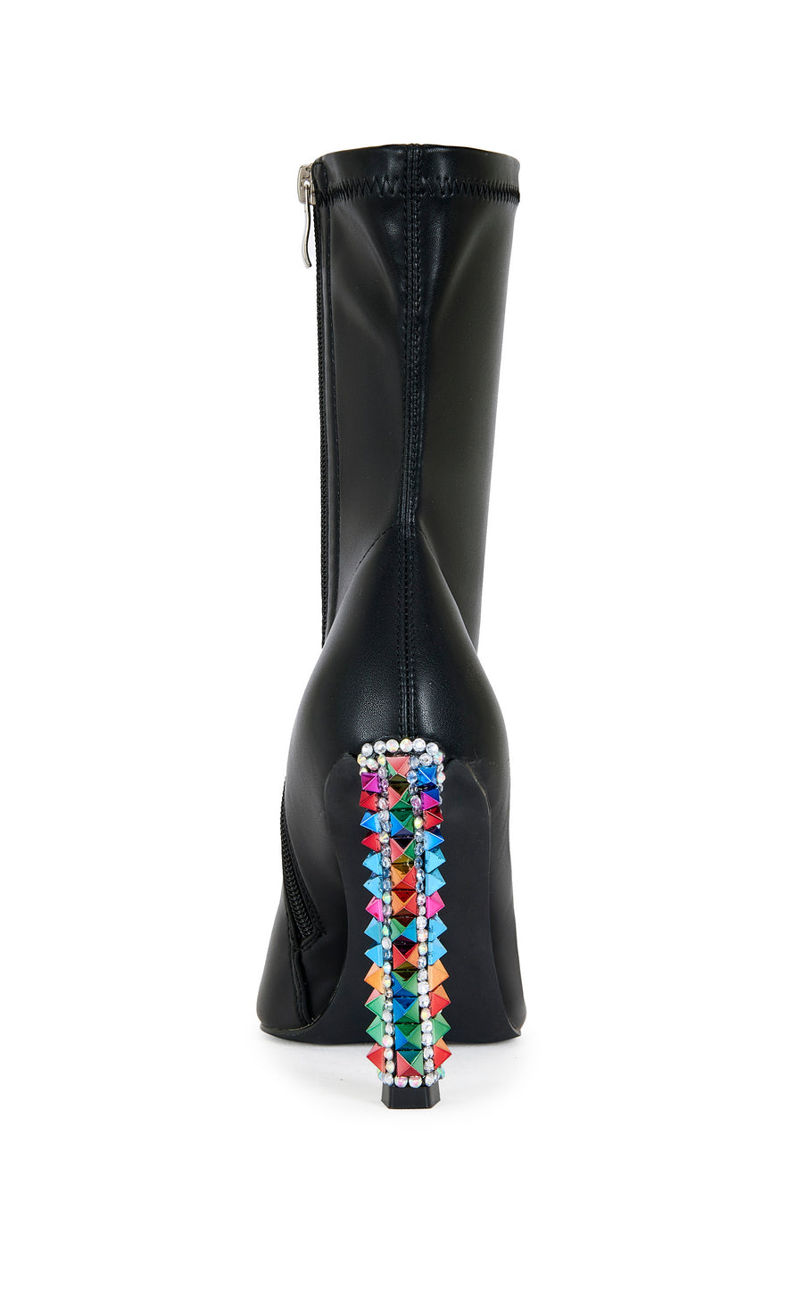 GRYFFON-BLACK MULTI STUDDED STILETTO BOOTIE