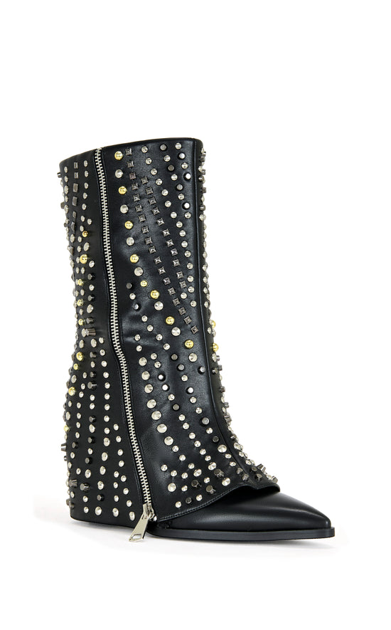 HEMATINE-BLACK WESTERN BOOTIE