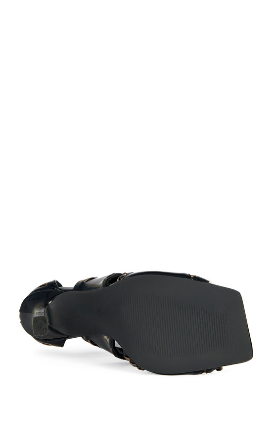 INDRANI-BLACK GLADIATOR STILETTO SANDAL BOOTIE