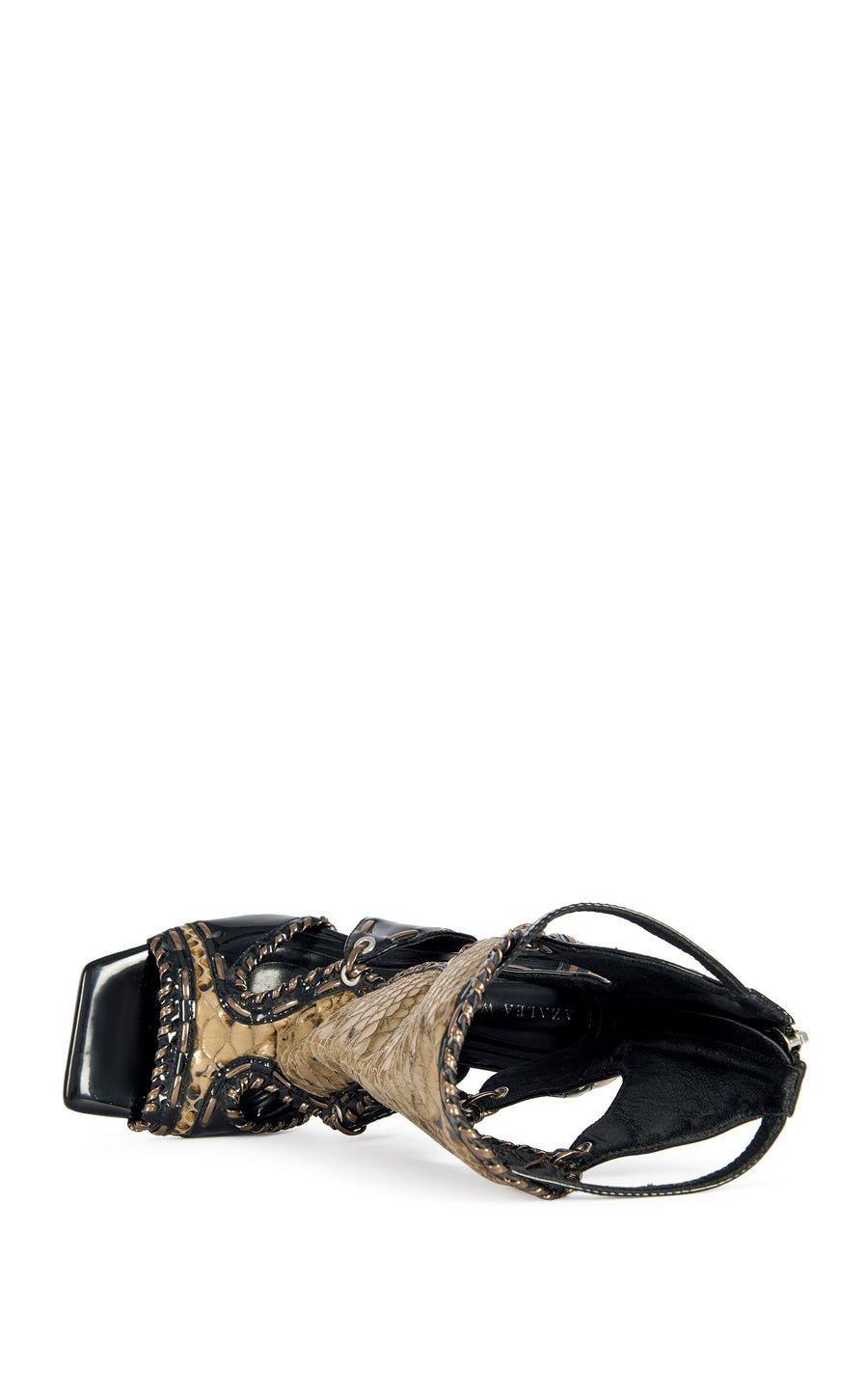 INDRANI-BLACK GLADIATOR STILETTO SANDAL | AZALEA WANG