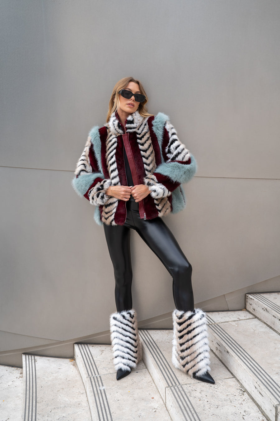 INEZ FAUX FUR JACKET
