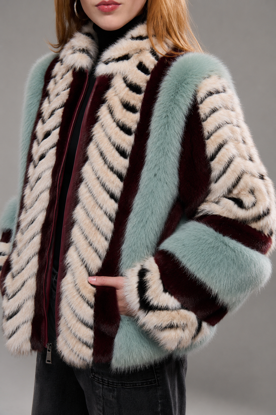 INEZ MULTI FAUX FUR JACKET