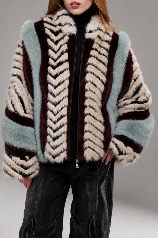 INEZ MULTI FAUX FUR JACKET
