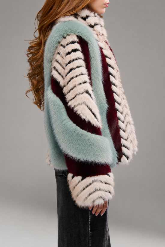 INEZ MULTI FAUX FUR JACKET