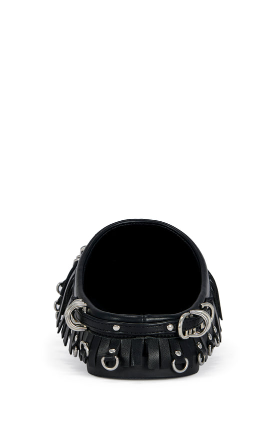 IRVING-BLACK STUDDED FLAT CLOG