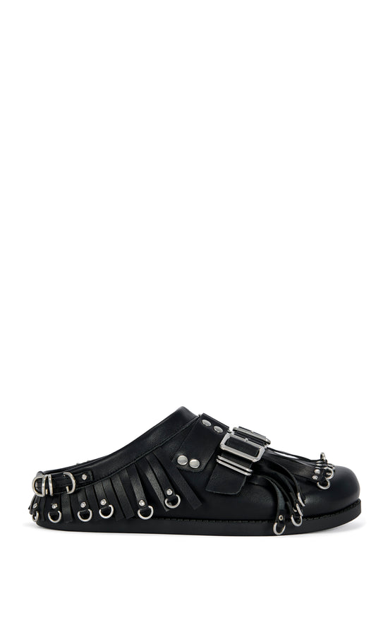 IRVING-BLACK STUDDED FLAT CLOG