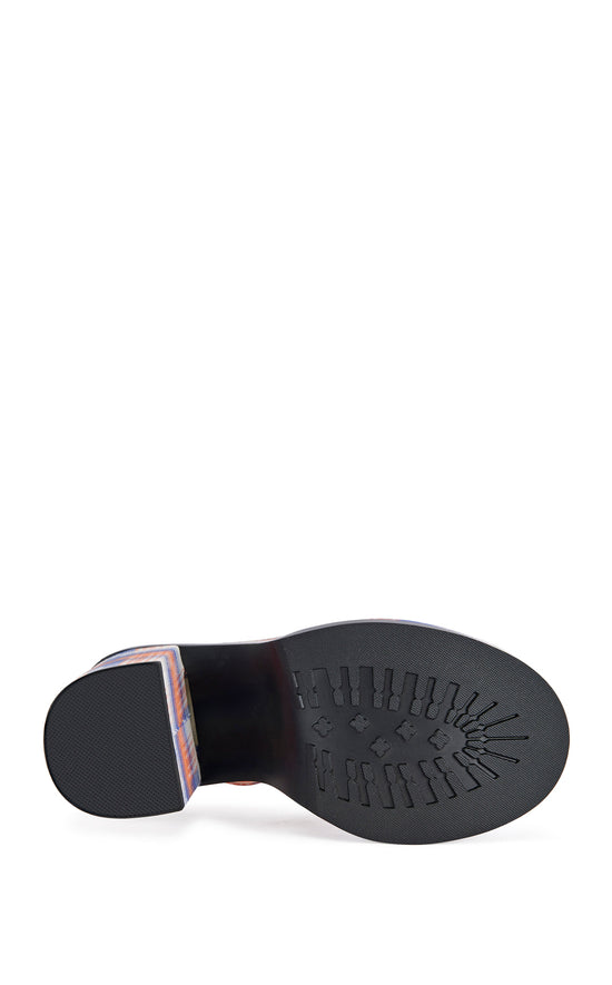 JAETYN-ORANGEPLAID PLATFORM SANDAL
