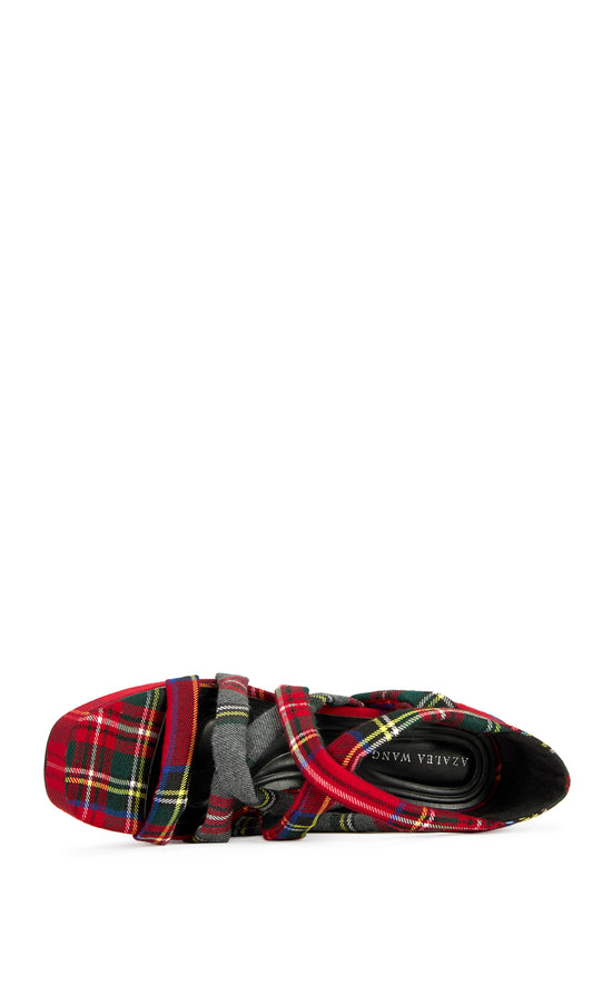 JEMISHA-PLAIDMULTI WRAP-AROUND STILETTO PLATFORM SANDAL