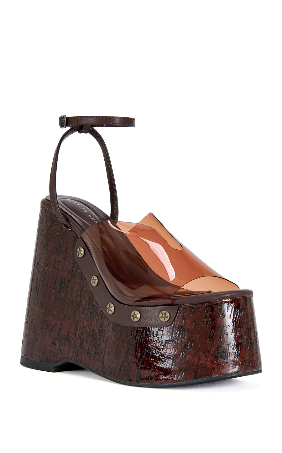 JENZA-CHOCOLATE PLATFORM WEDGE JELLY SANDAL – Azalea Wang