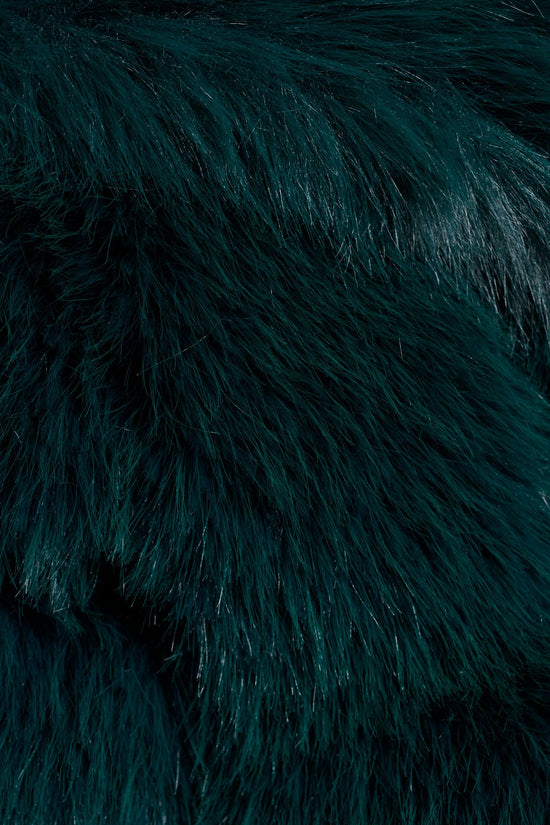 JOLENE-EMERALD HOODED FAUX FUR JACKET
