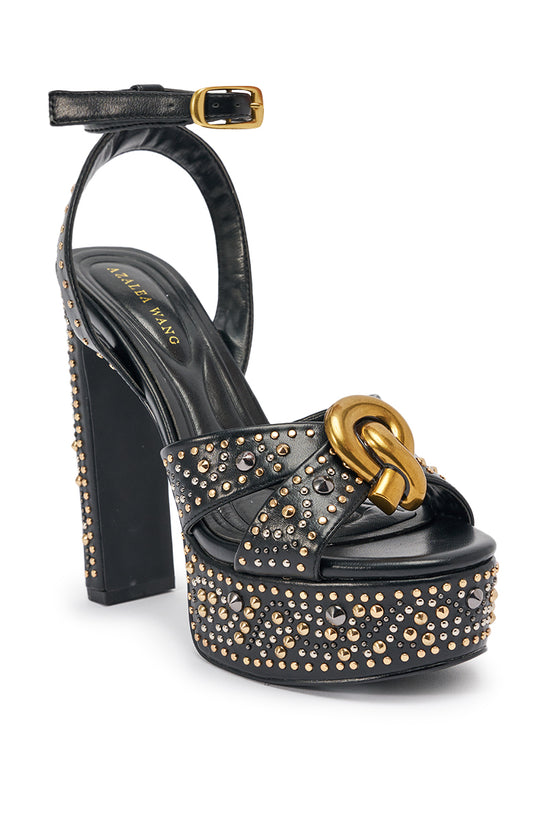 YUMA-BLACK BLOCK SANDAL