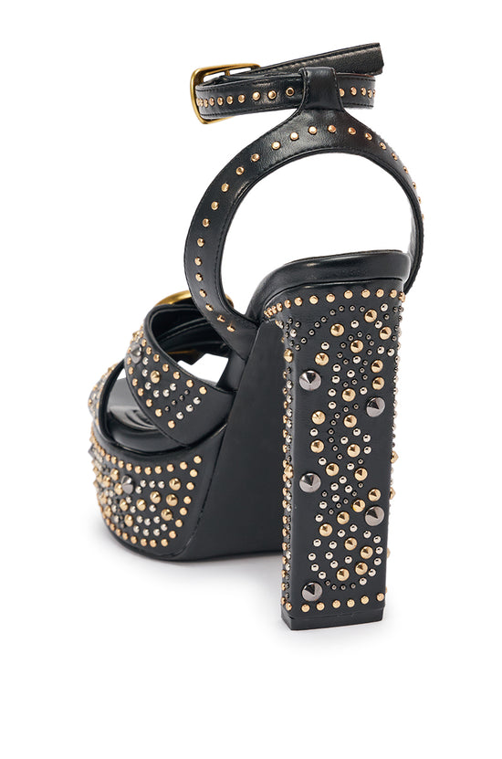 YUMA-BLACK BLOCK SANDAL