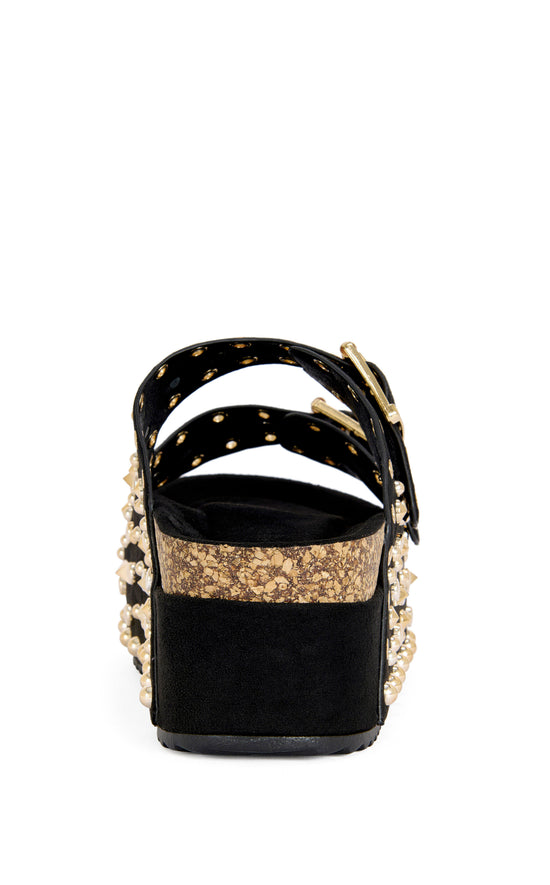 KAEGAN-BLACK FLATFORM SANDAL
