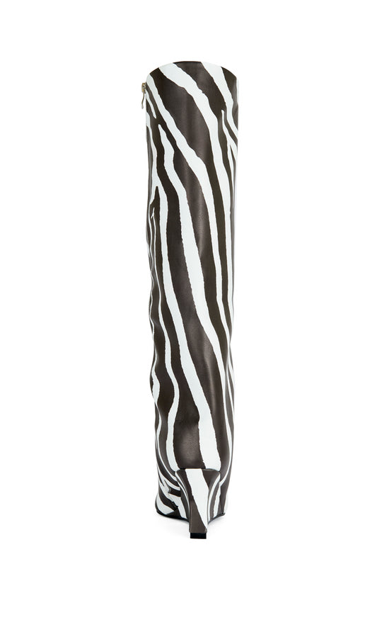 KENYA-ZEBRA WEDGE BOOT