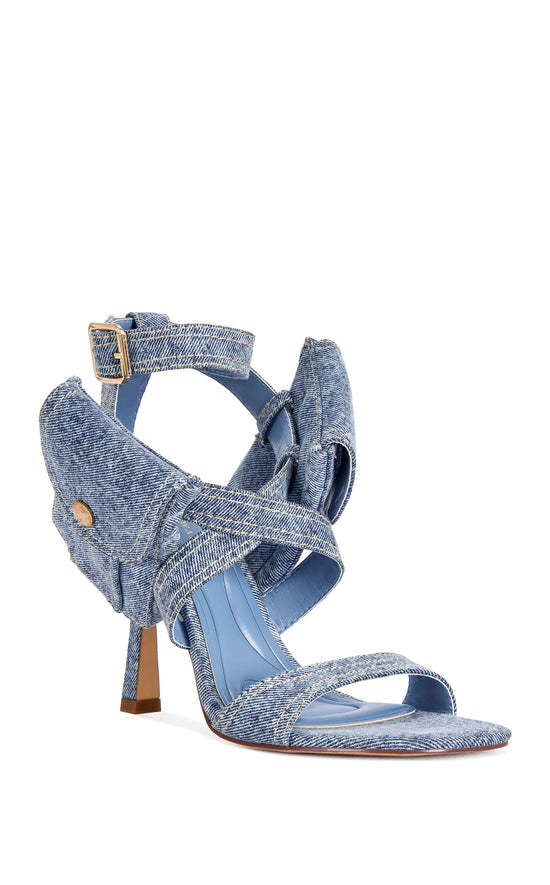 KERSHAW-DENIM POCKET STILETTO SANDAL