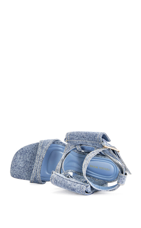 KERSHAW-DENIM POCKET STILETTO SANDAL