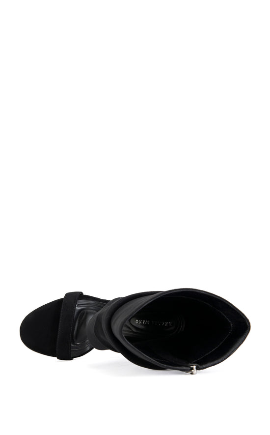 KYVELISA-BLACK WEDGE SANDAL | AZALEA WANG