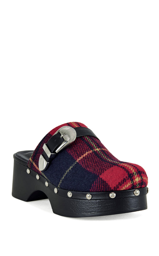 LATIFAH-RED FLATFORM CLOG