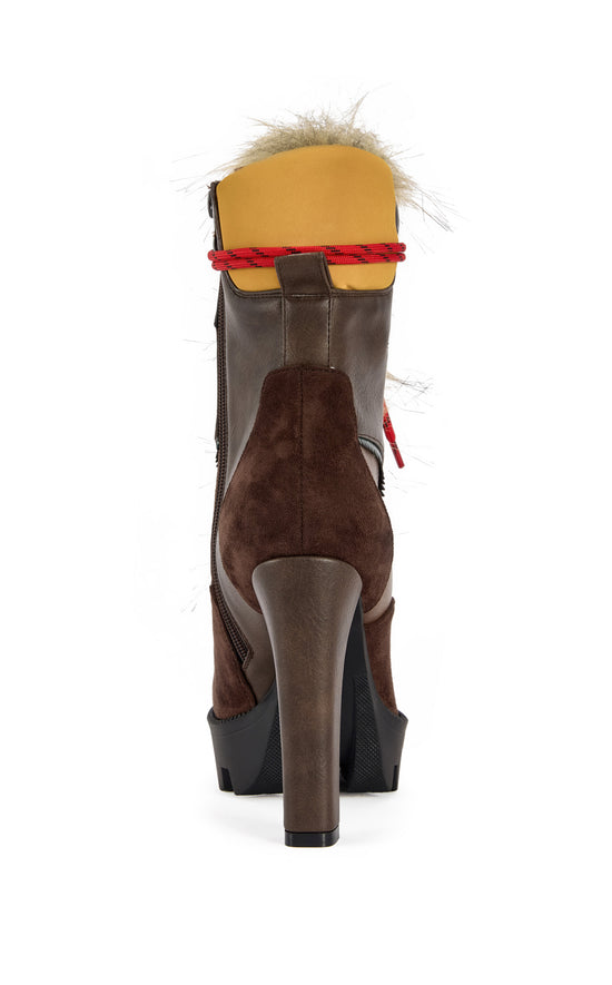 LEADER-BROWNMULTI PLATFORM FUR BLOCK BOOTIE