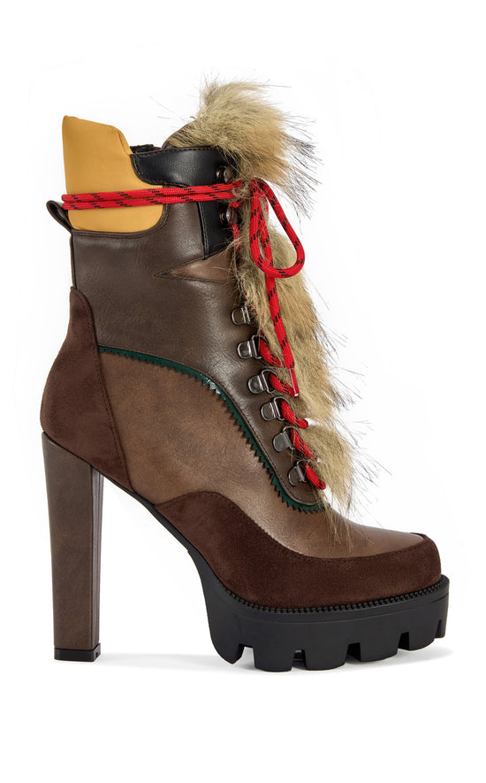 LEADER-BROWNMULTI PLATFORM FUR BLOCK BOOTIE
