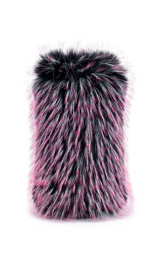 LENIX-PINKMULTI FAUX FUR FLATFORM BOOTIE