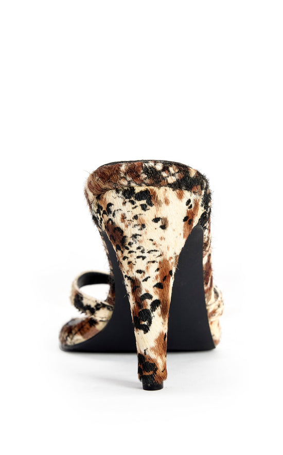 LEWIS-BROWNMULTI CALF HAIR STILETTO SANDAL