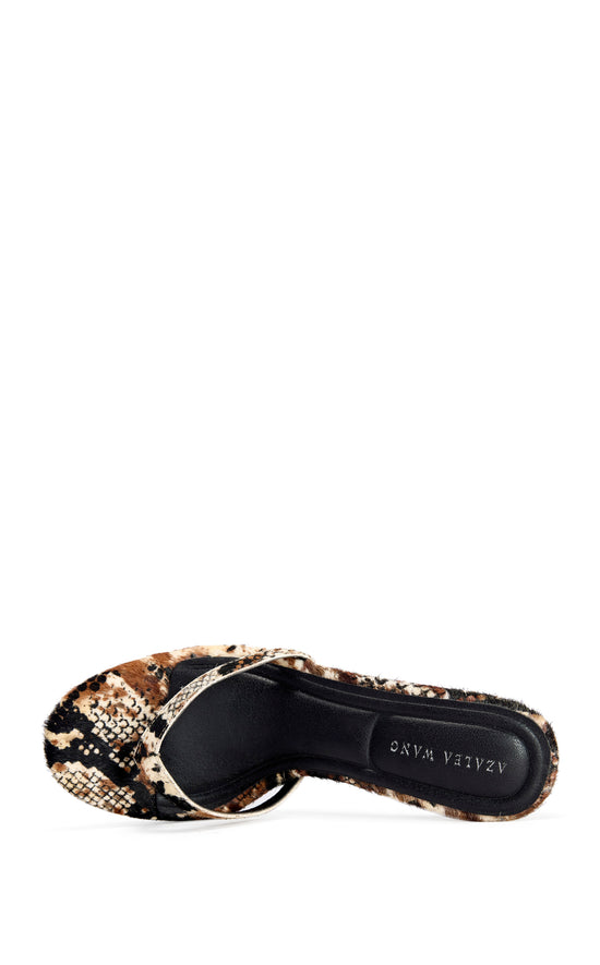 LEWIS-BROWNMULTI CALF HAIR STILETTO SANDAL