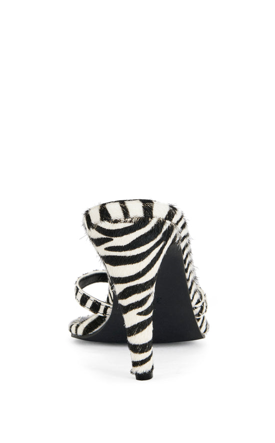 LEWIS-ZEBRA CALF HAIR STILETTO SANDAL