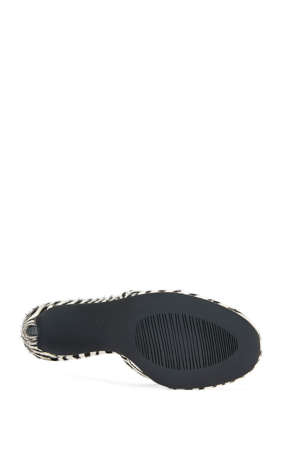 LEWIS-ZEBRA CALF HAIR STILETTO SANDAL