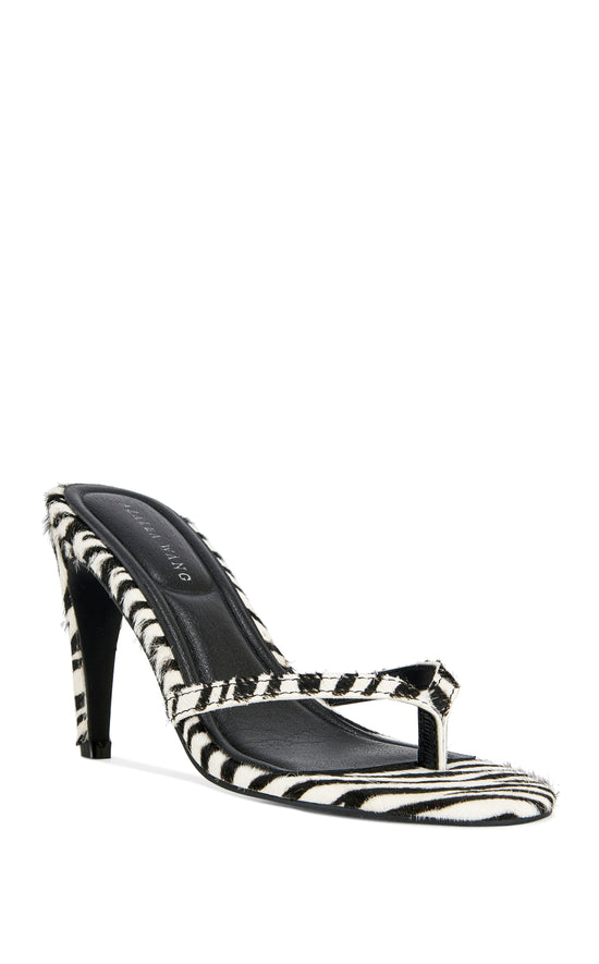 LEWIS-ZEBRA CALF HAIR STILETTO SANDAL
