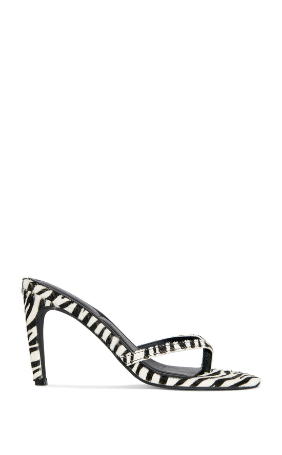 LEWIS-ZEBRA CALF HAIR STILETTO SANDAL