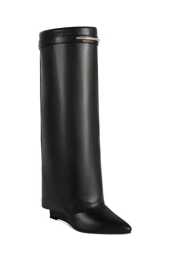 LOVEBURN-BLACK WEDGE BOOT