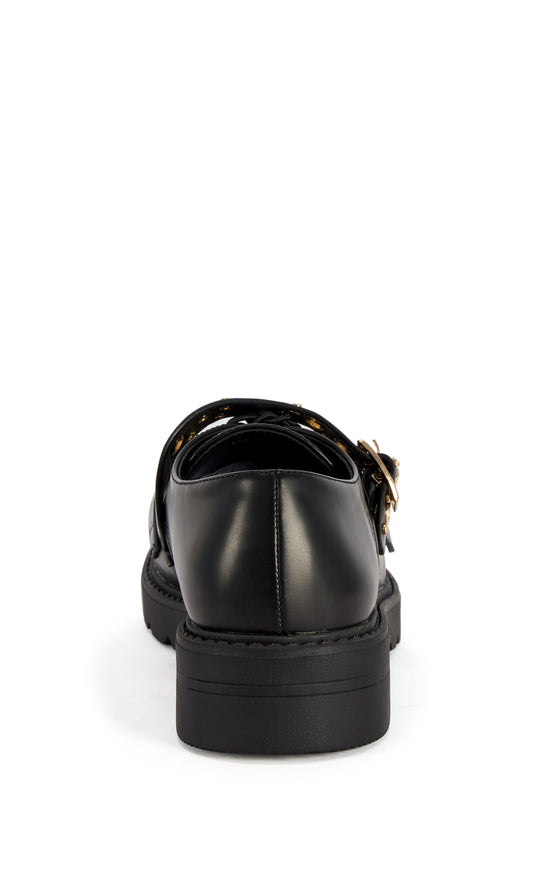LOX-BLACK GROMMET LOAFER