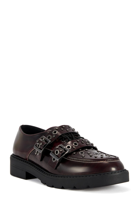 LOX-MERLOT GROMMET LOAFER