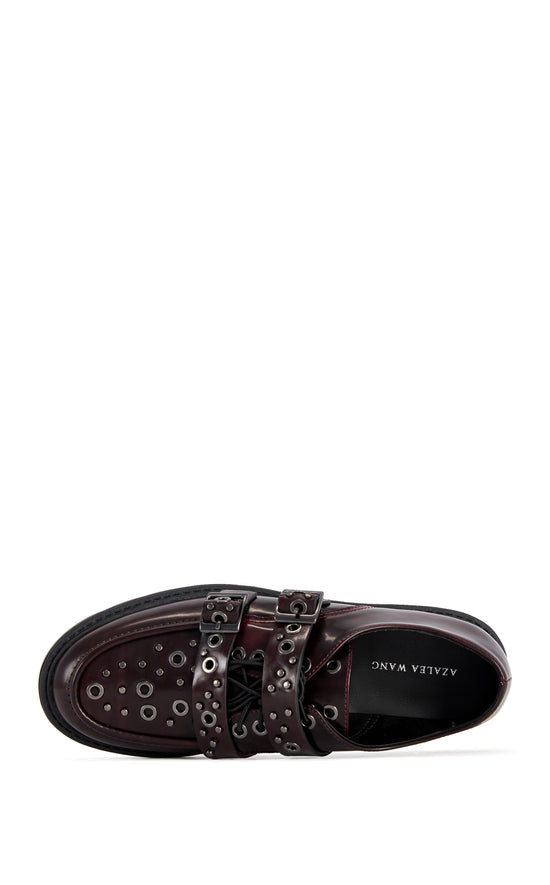 LOX-MERLOT GROMMET LOAFER