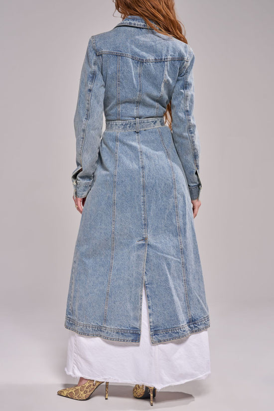 LUCIENNE-LTDENIM TRENCH COAT