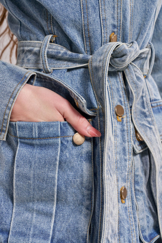 LUCIENNE-LTDENIM TRENCH COAT