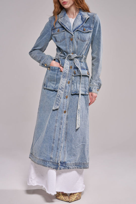 LUCIENNE-LTDENIM TRENCH COAT