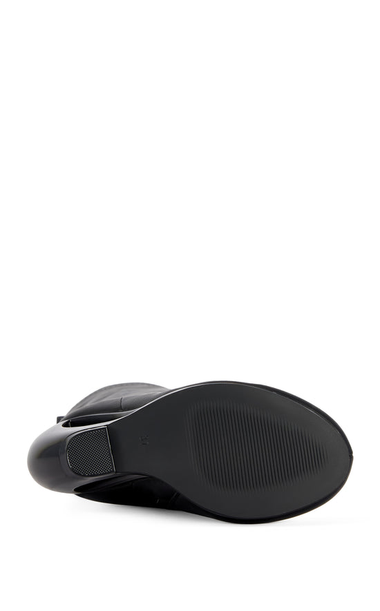 LUTZ-BLACK PLATFORM WEDGE BOOT