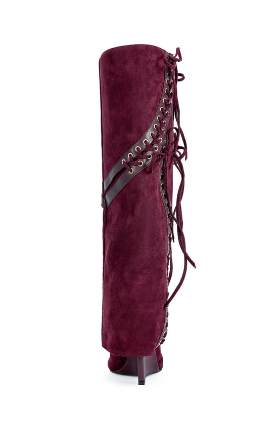 MANTEGNA-PLUM WEDGE BOOT
