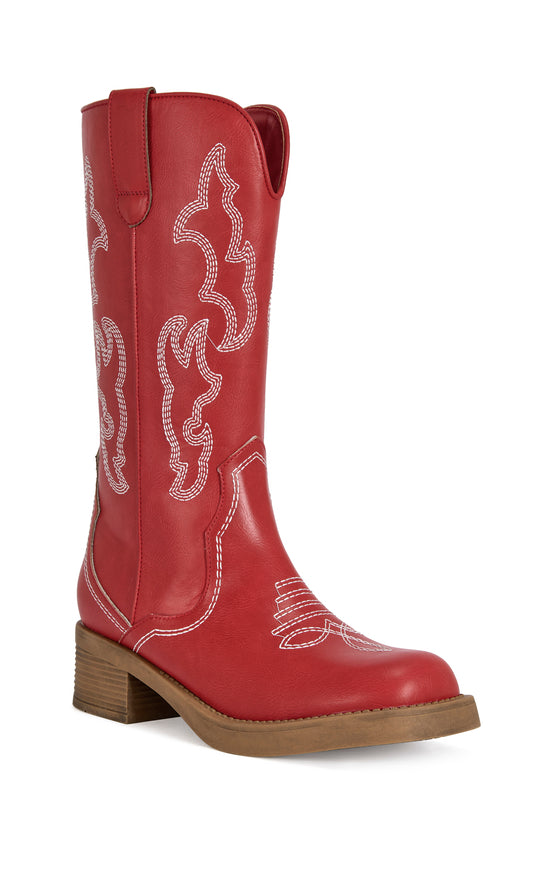 MARIANA-RED WESTERN BOOT