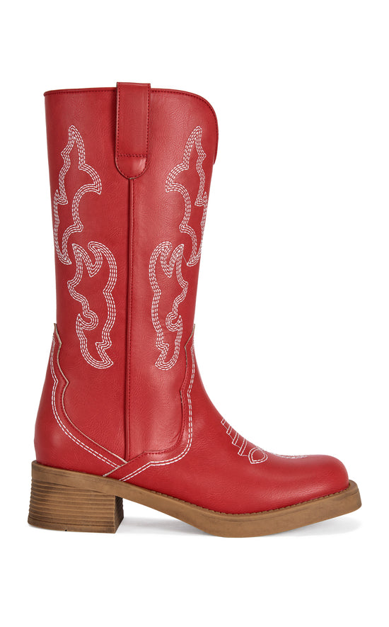 MARIANA-RED WESTERN BOOT