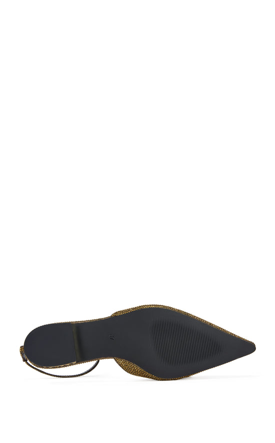 MARIBEL-GOLD ANKLE STRAP FLAT
