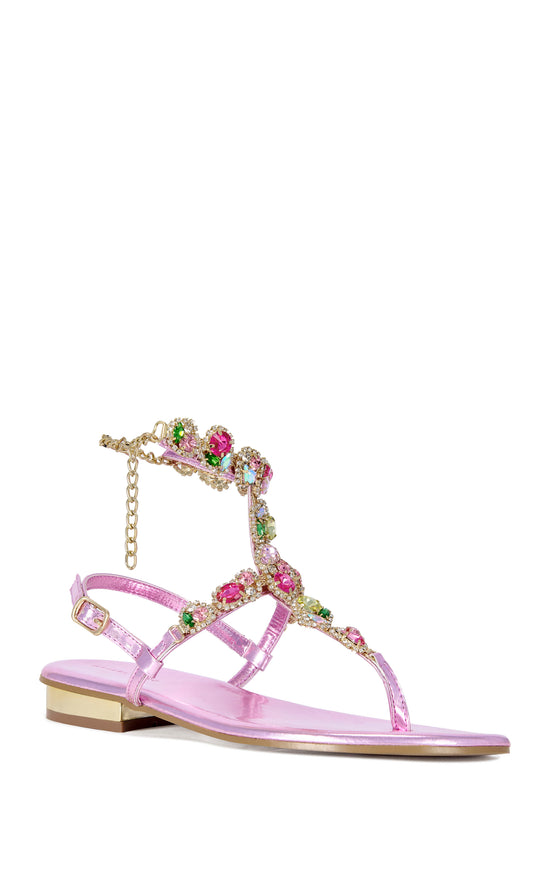 MARINELLA-PINK FLAT SANDAL