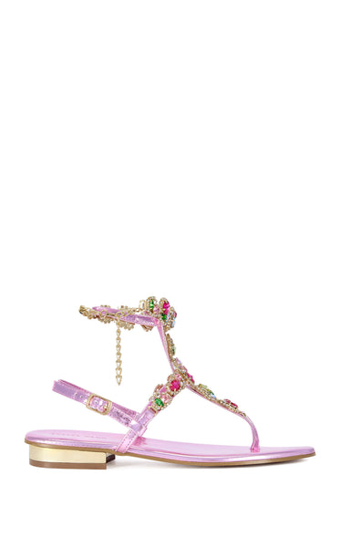 MARINELLA-PINK FLAT SANDAL | AZALEA WANG